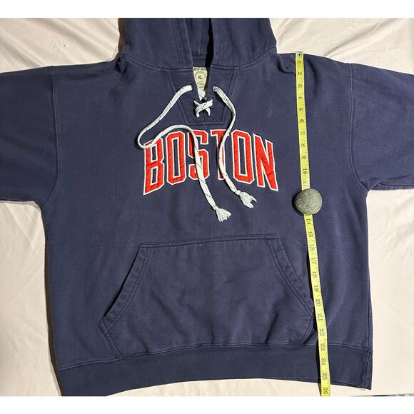 Bay State Gear Boston Hooded Sweatshirt Blue & Red Cotton Blend Mens Size Large - Picture 6 of 7